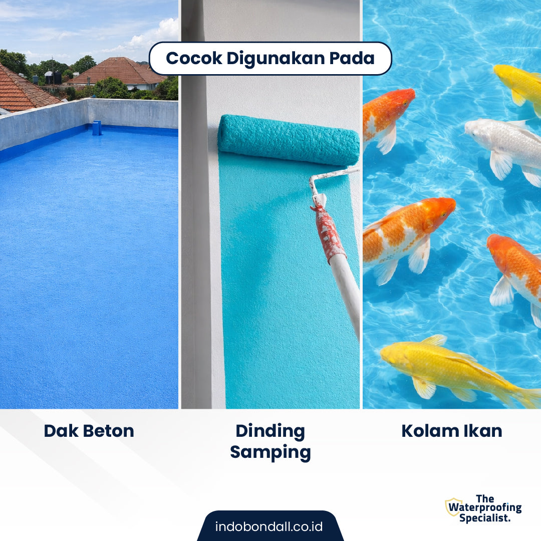 BONDALL AQUATITE - Cat Pelapis Anti Bocor Premium | Untuk Dak Beton, Talang Air, Kolam Ikan | 1Kg