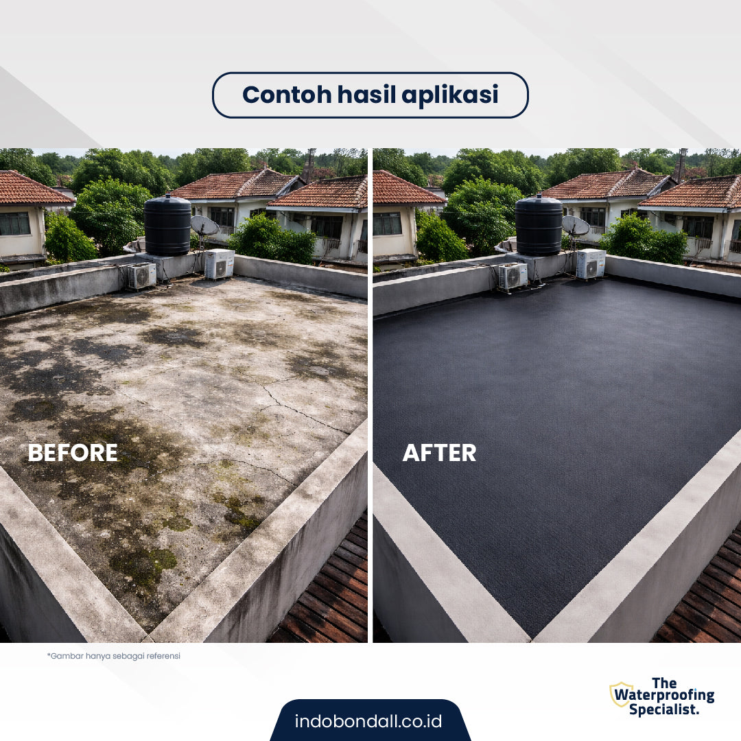 BONDALL B-TUMEN+ - Lapisan Anti Bocor Berbahan Aspal | Untuk Dak Beton dan Talang Air | 20Kg