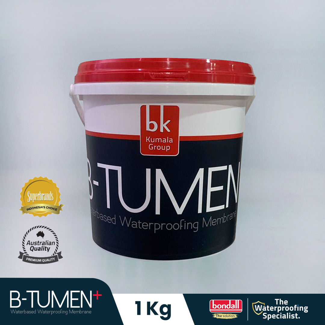 BONDALL B-TUMEN+ - Lapisan Anti Bocor Berbahan Aspal | Untuk Dak Beton dan Talang Air | 1Kg