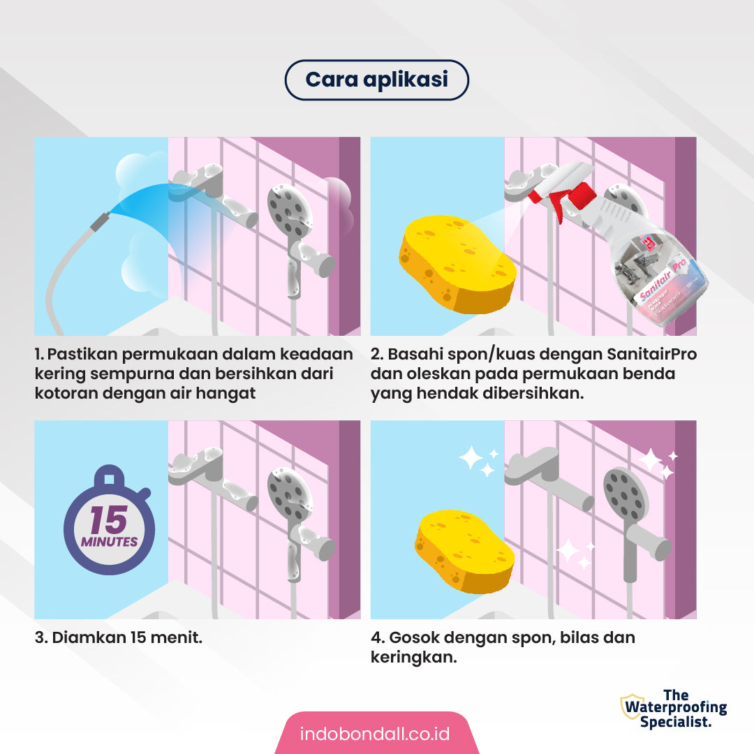 BONDALL SANITAIR PRO - Cairan Pembersih Noda Alat Sanitari | Untuk Keran dan Shower | 500ml