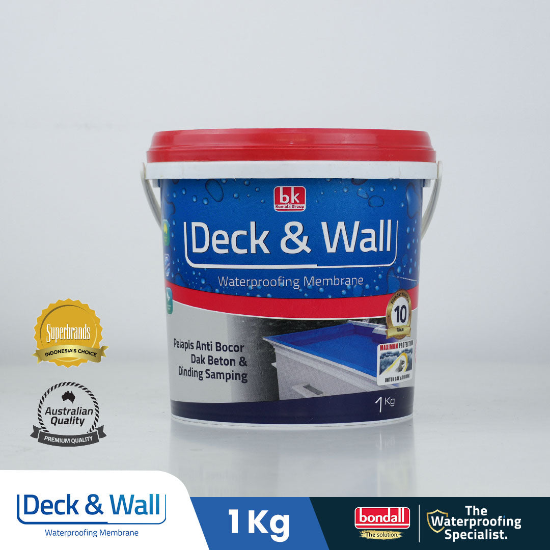 BONDALL DECK & WALL - Cat Pelapis Anti Bocor Premium | Untuk Dinding Samping | 1Kg