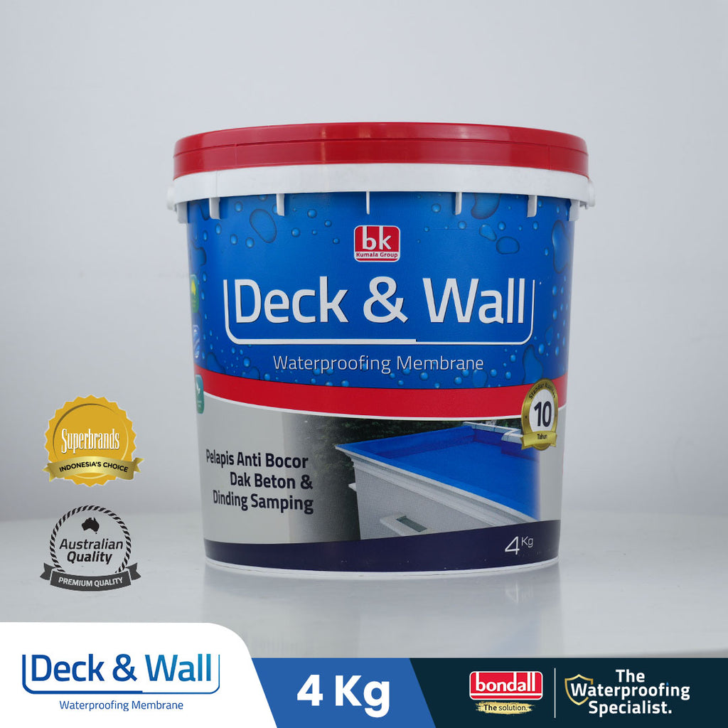 BONDALL DECK & WALL - Cat Pelapis Anti Bocor Premium | Untuk Dinding Samping | 4Kg