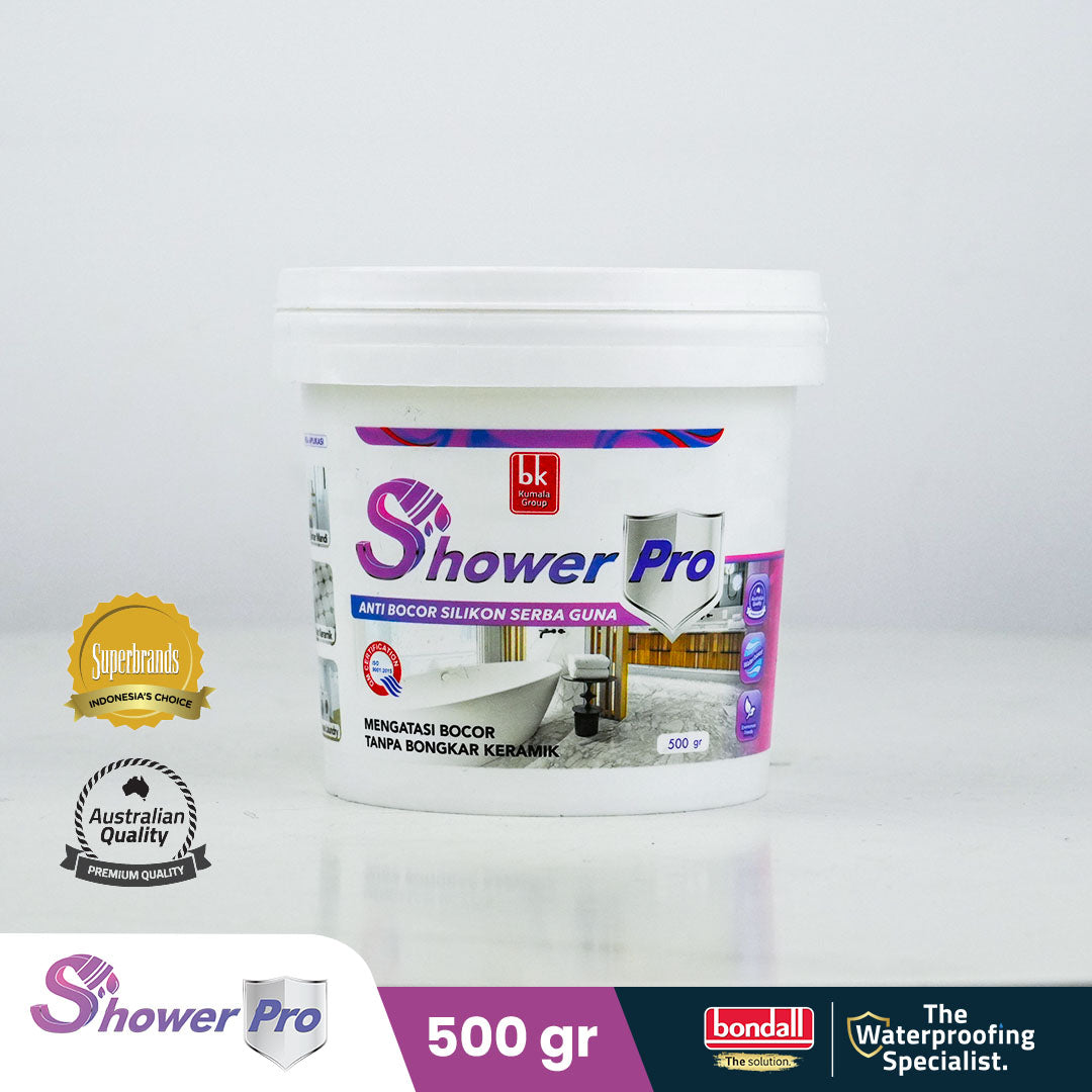 BONDALL SHOWERPRO - Larutan Silikon Bening Anti Bocor | TIdak Merubah Warna Keramik dan Anti Slip | 500ml