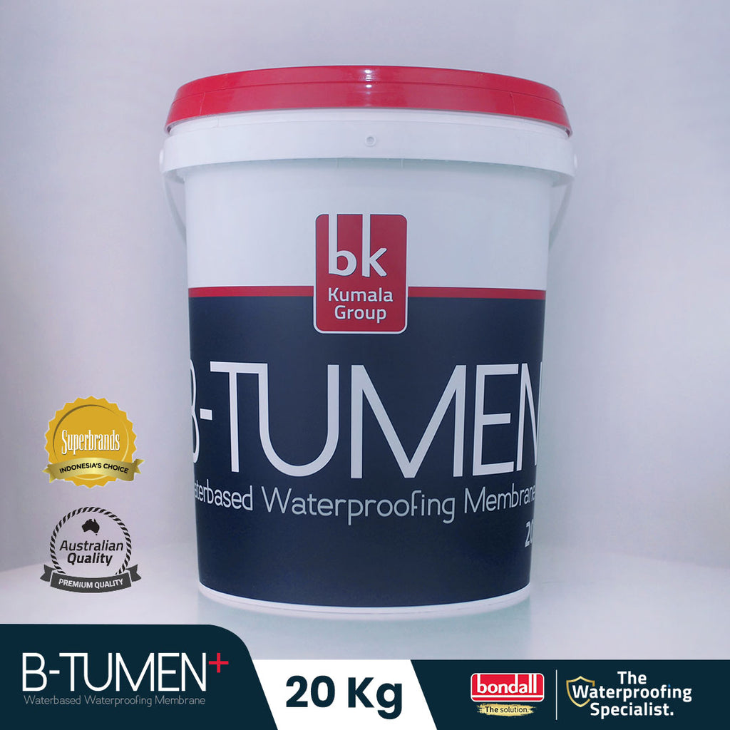 BONDALL B-TUMEN+ - Lapisan Anti Bocor Berbahan Aspal | Untuk Dak Beton dan Talang Air | 20Kg