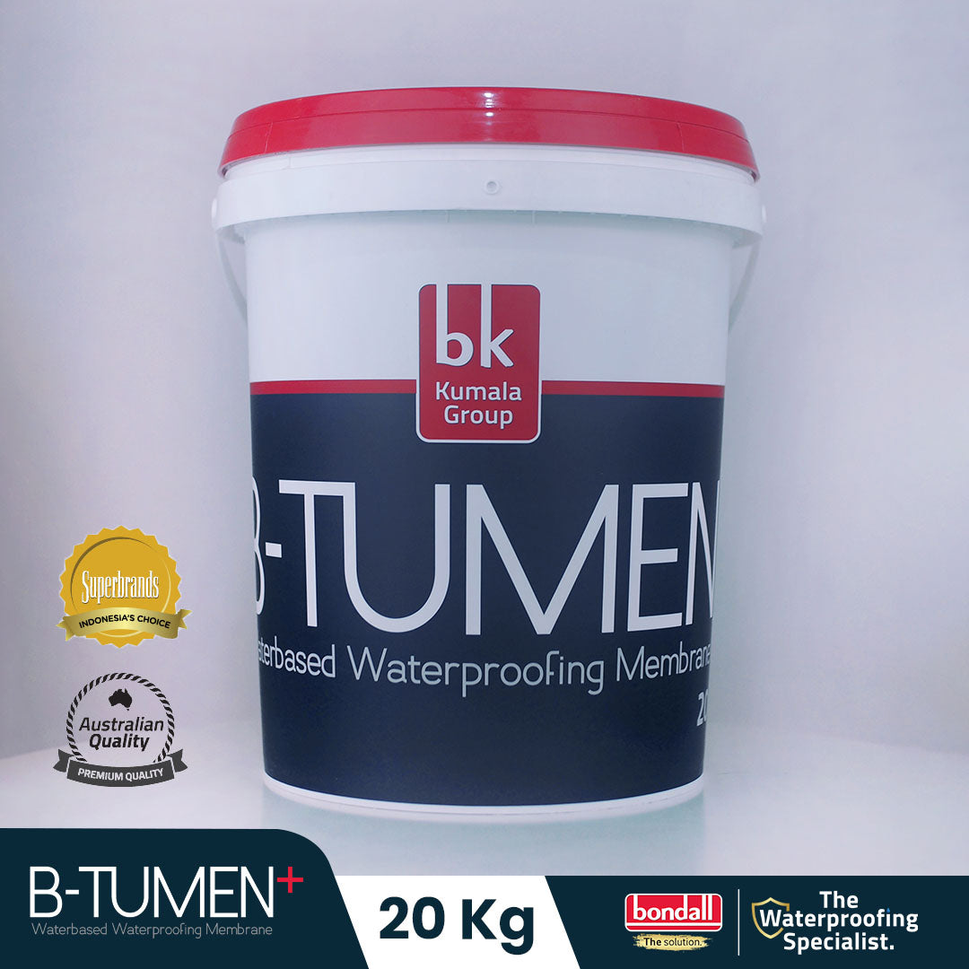 BONDALL B-TUMEN+ - Lapisan Anti Bocor Berbahan Aspal | Untuk Dak Beton dan Talang Air | 20Kg