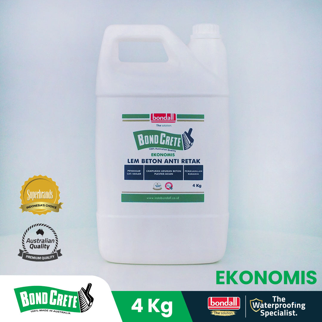 BONDALL BONDCRETE EKONOMIS - Lem Beton Dan Sealer Serbaguna | Anti Retak Menutup Pori-Pori Beton | 4Kg