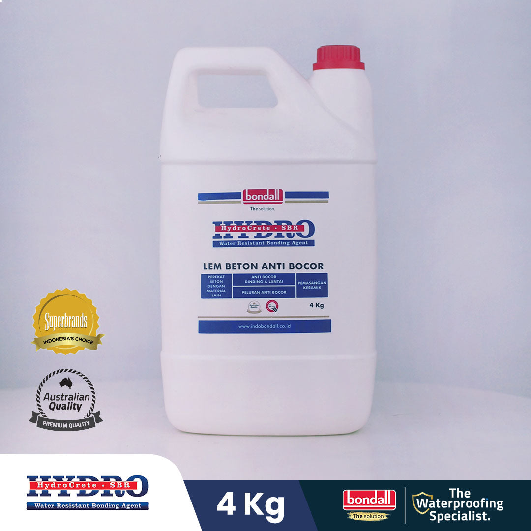 BONDALL HYDROCRETE SBR - Lem Beton Anti Bocor | Untuk Campuran Beton dan Pemasangan Keramik | 4Kg
