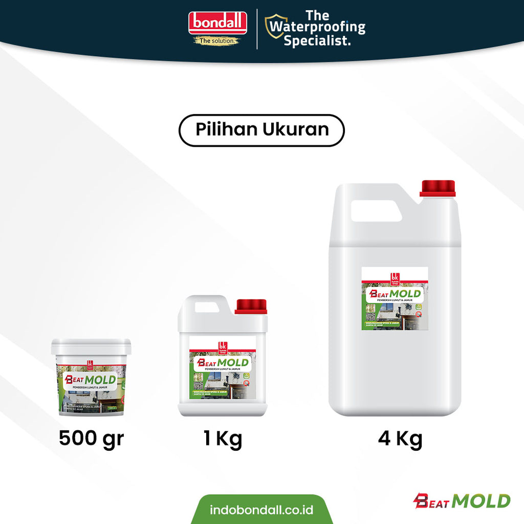 BONDALL BEATMOLD - Larutan Pembasmi Jamur dan Lumut Pelindung Batuan |  4KG