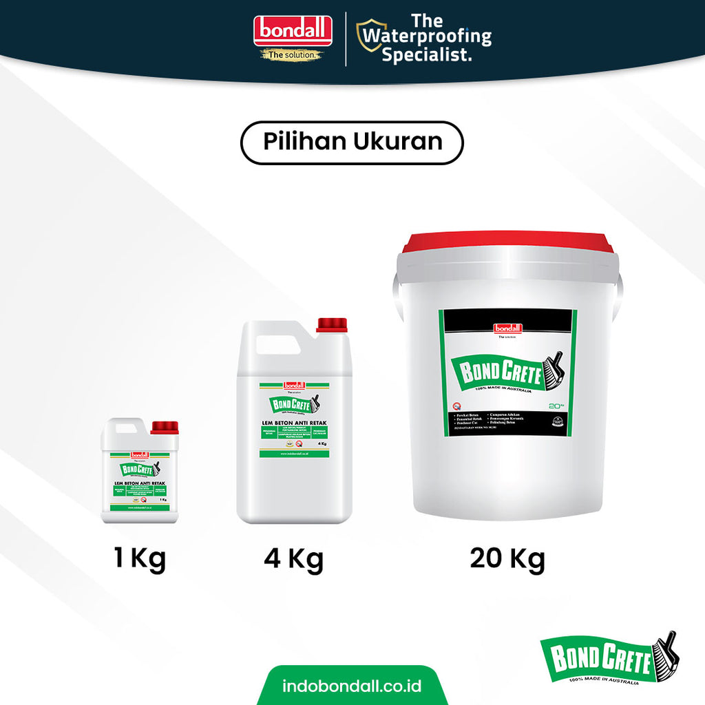 BONDALL BONDCRETE - Lem Beton Dan Sealer Serbaguna | Anti Retak Menutup Pori-Pori Beton | 1 Kg