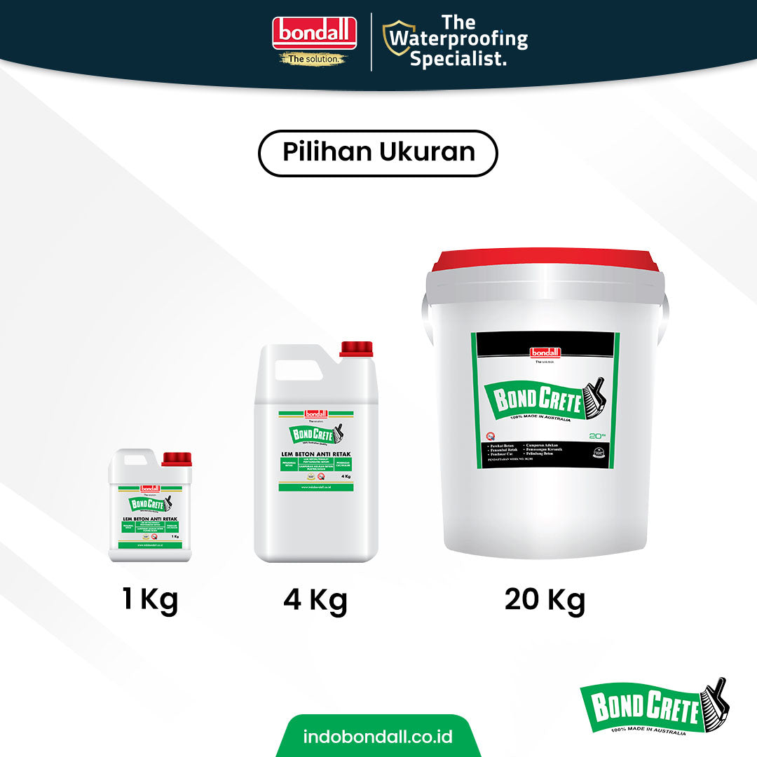 BONDALL BONDCRETE - Lem Beton Dan Sealer Serbaguna | Anti Retak Menutup Pori-Pori Beton | 1 Kg
