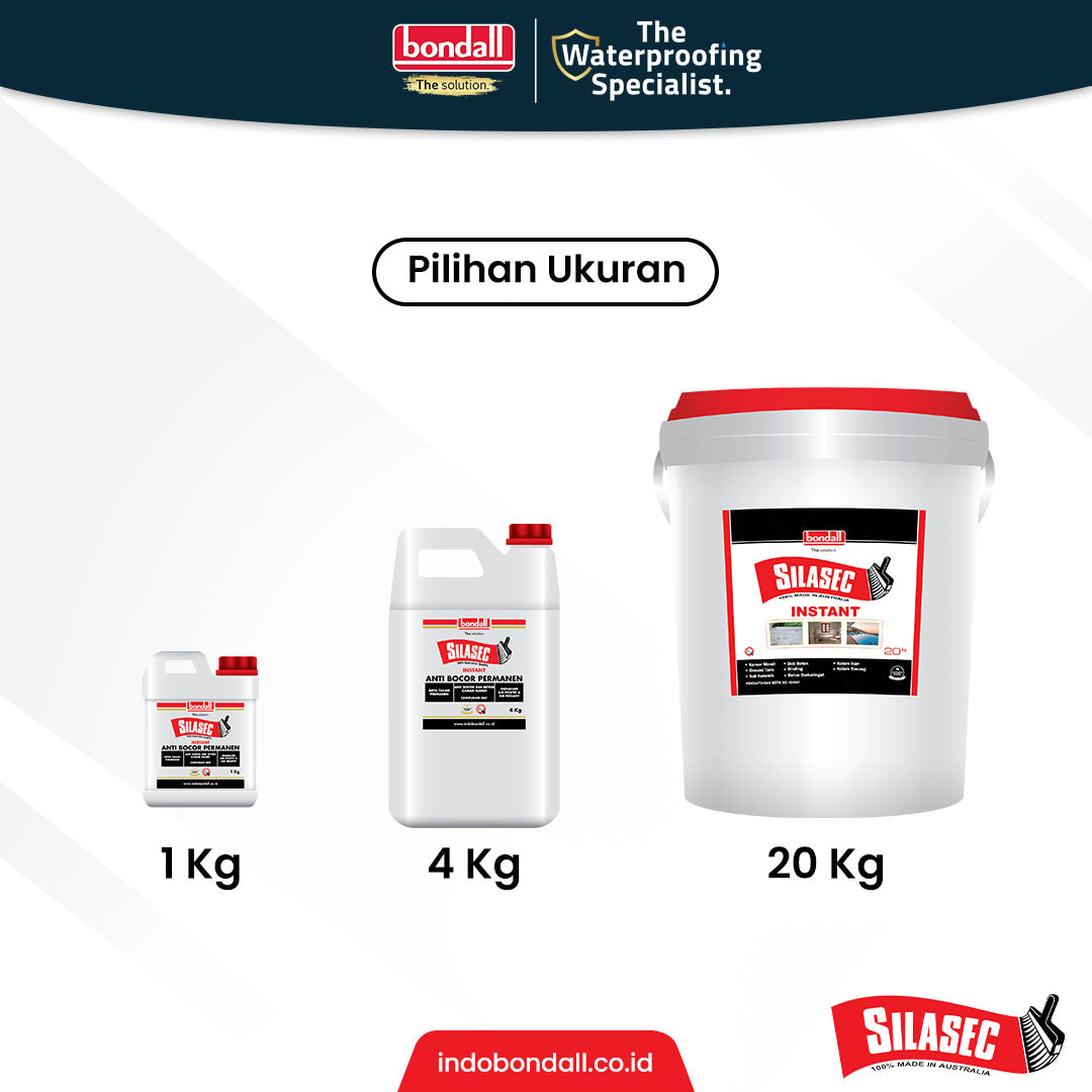 BONDALL SILASEC INSTANT - Larutan Anti Bocor Permanen | Untuk Dak Beton dan Kolam | 1Kg