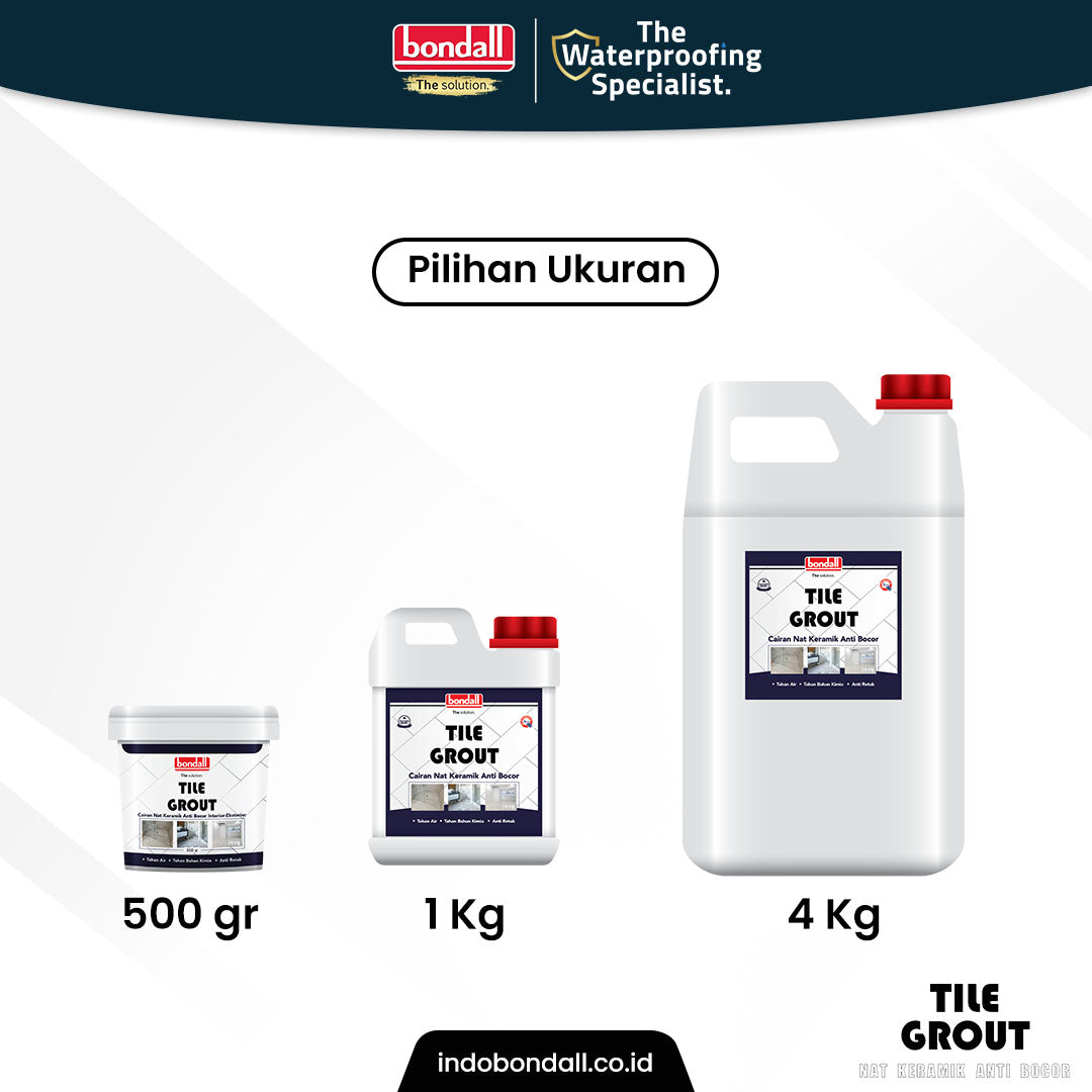BONDALL TILE AND GROUT - Larutan Pencampur Semen Untuk Nat Kermaik | 500ml