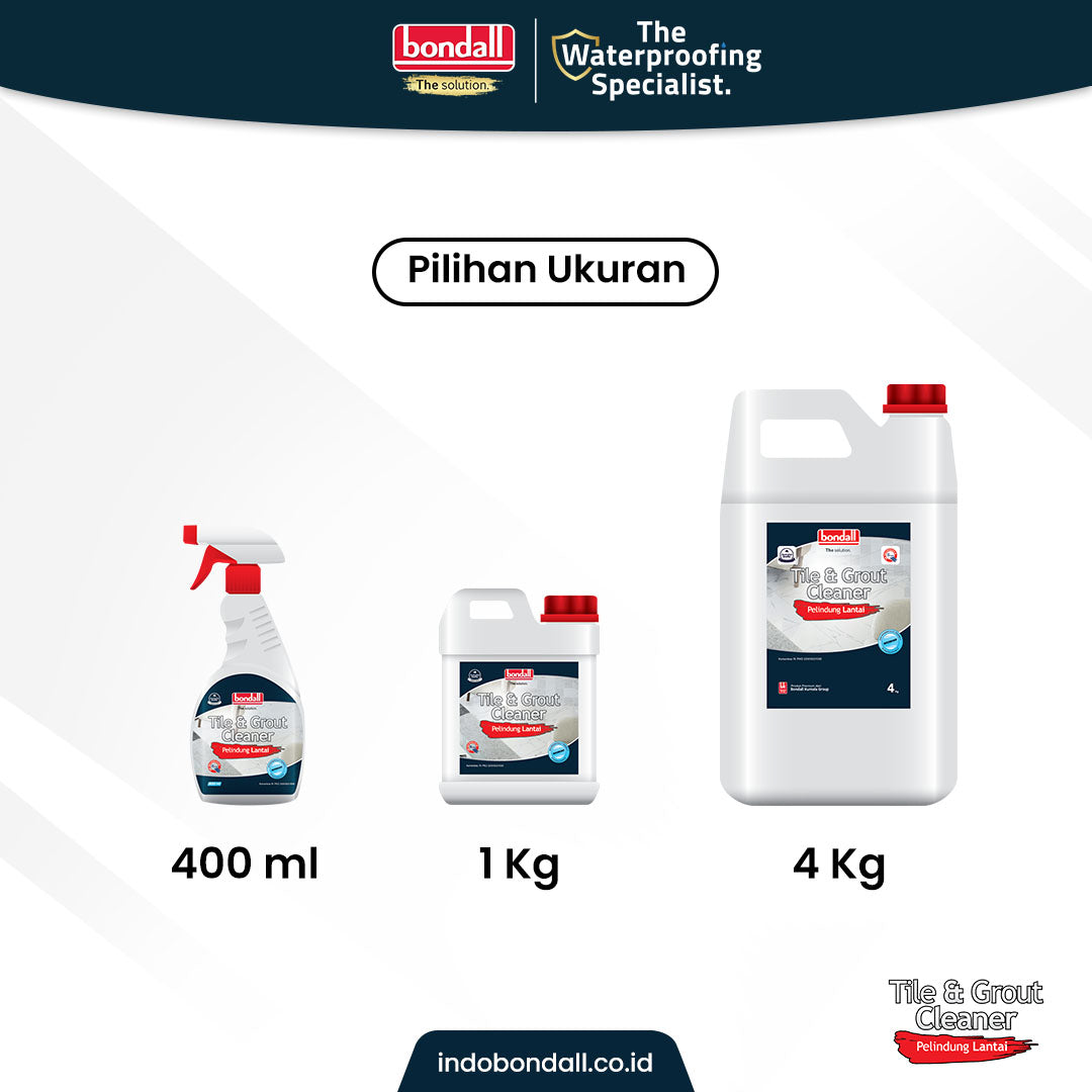 BONDALL TILE AND GROUT CLEANER -  Formula Khusus untuk Bercak Noda dan Lantai Keramik |  4KG