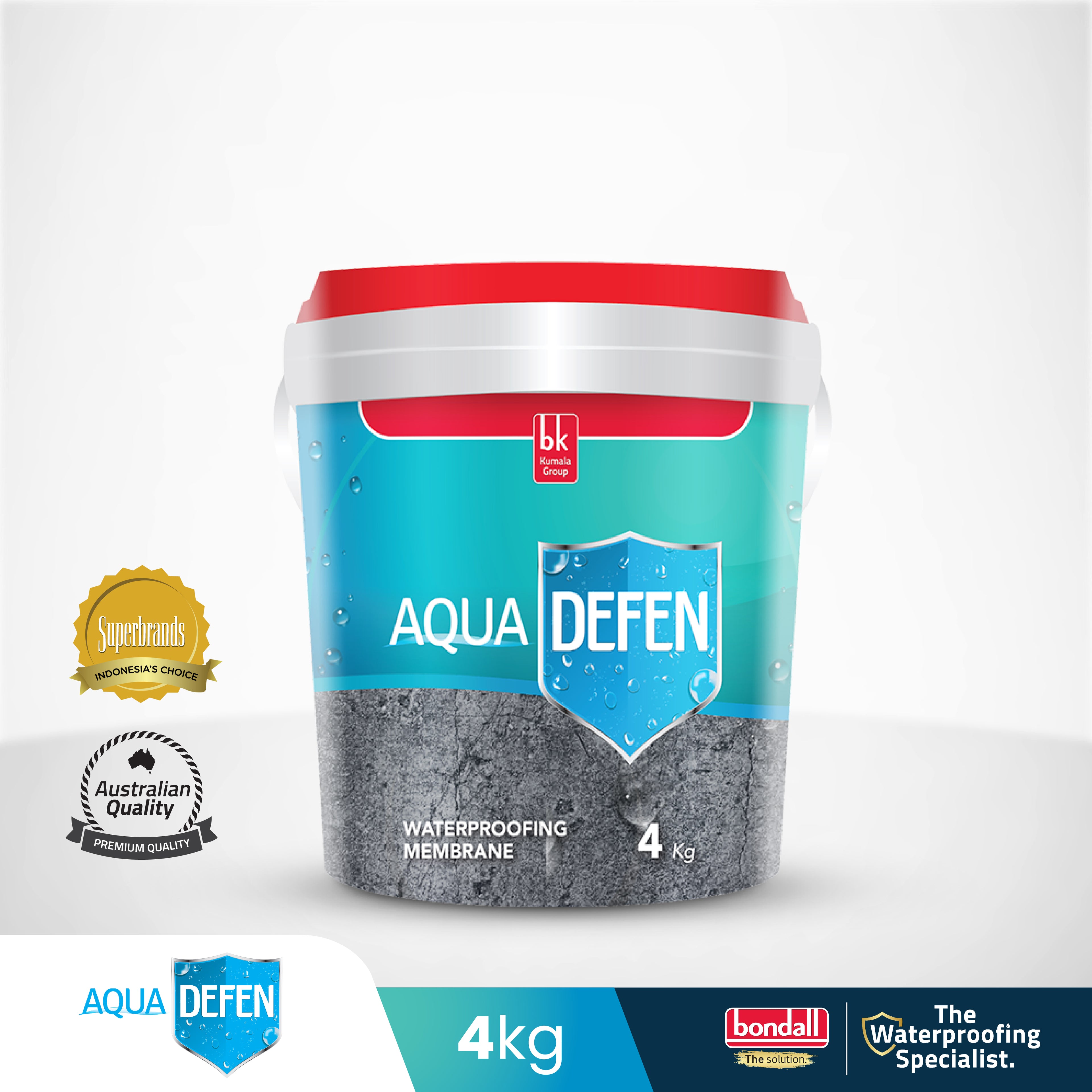 BONDALL AQUADEFEN - Cat Pelapis Anti Bocor Premium | Spesialis Air Mengalir | 4Kg