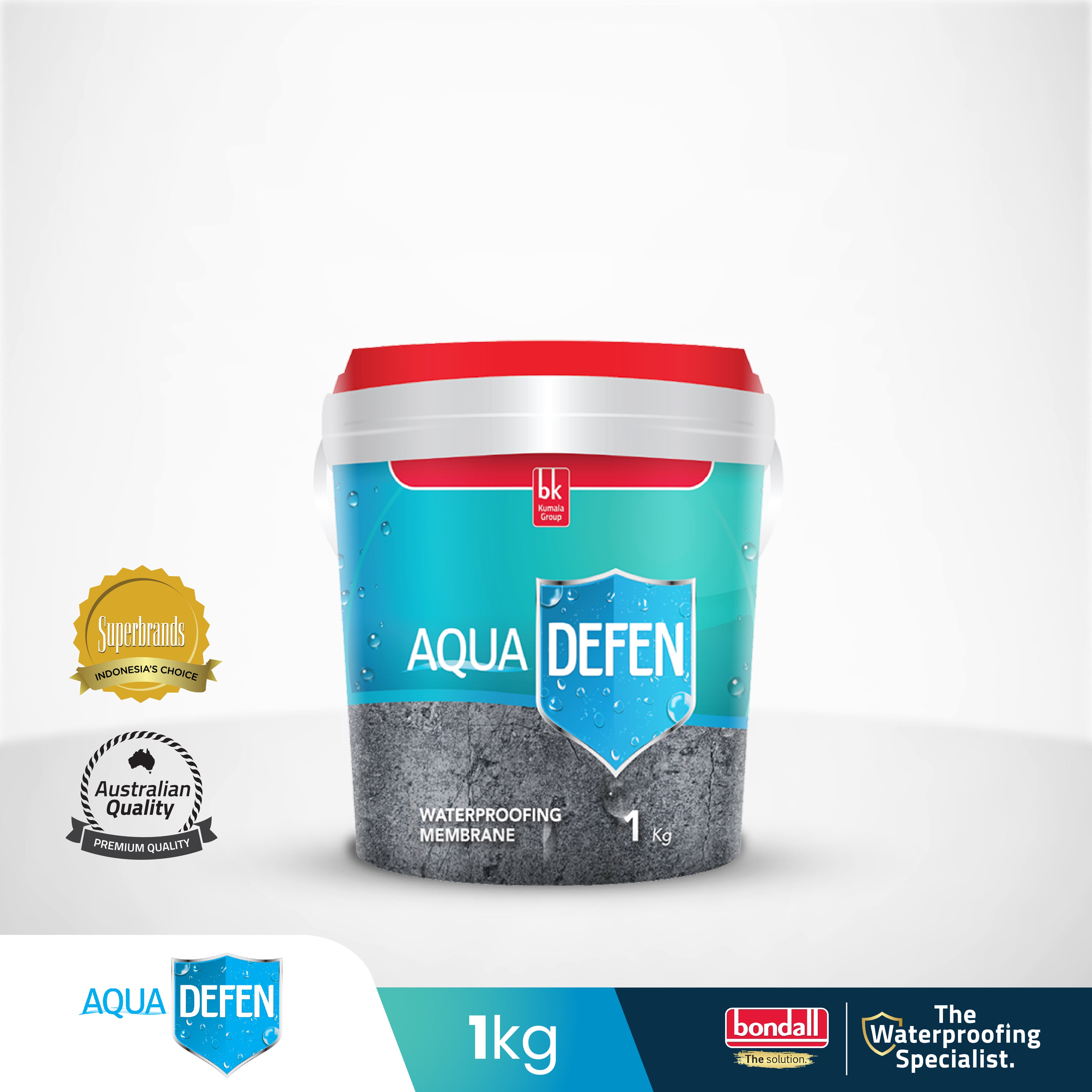 BONDALL AQUADEFEN - Cat Pelapis Anti Bocor Premium | Spesialis Air Mengalir | 1Kg