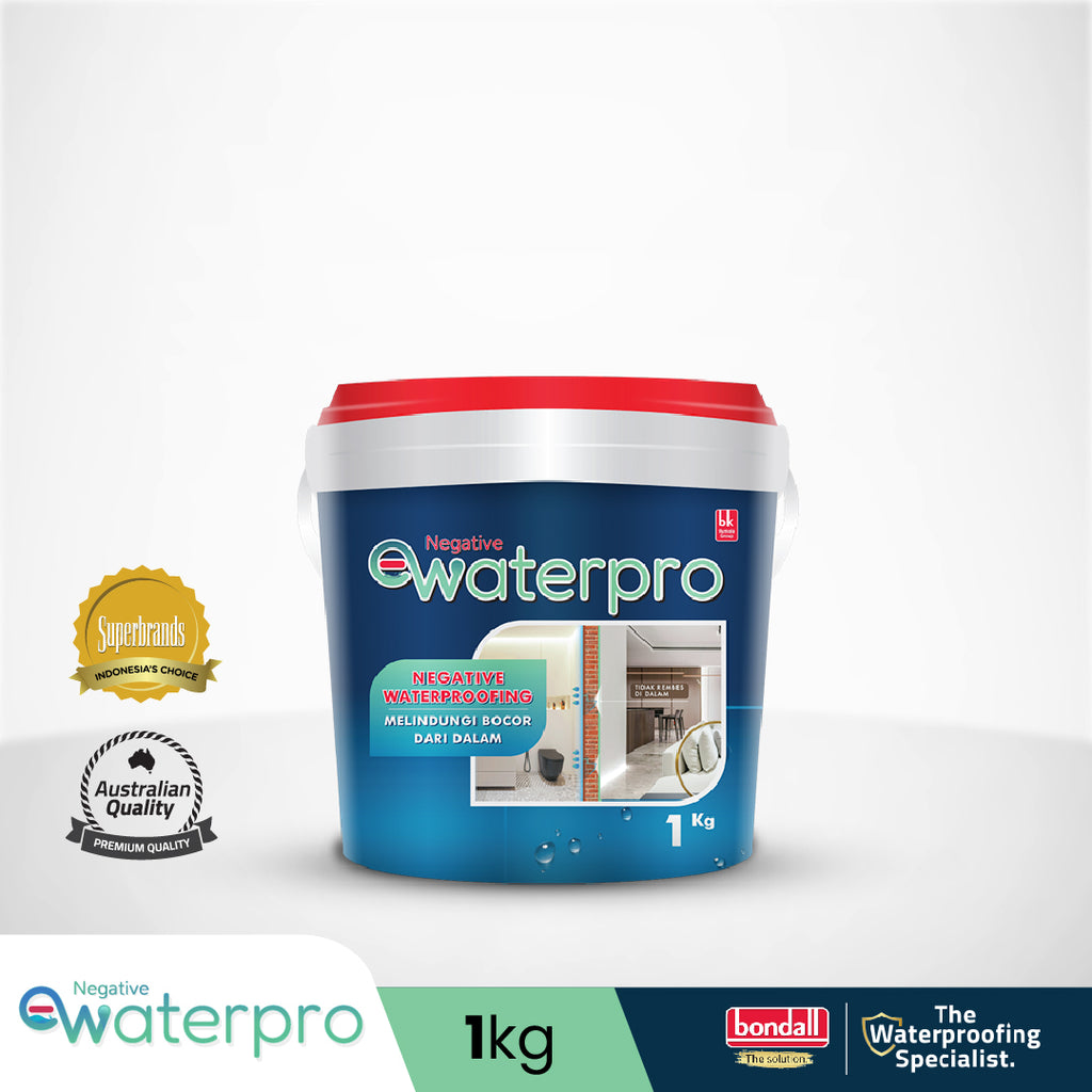 Bondall Negative WaterPRO - Cat Pelapis Anti Bocor Sisi Negatif Premium dengan Standar Kualitas 15 Tahun | 1KG