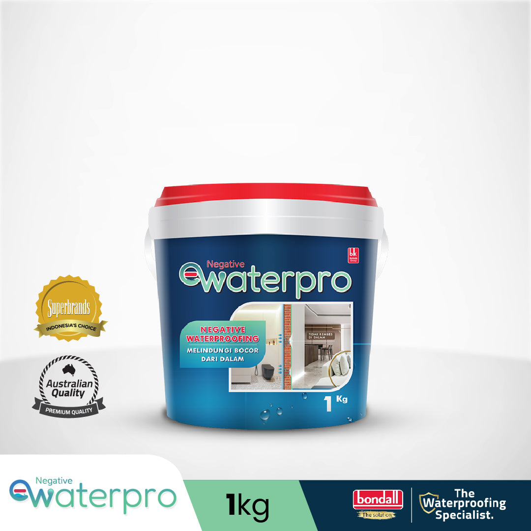 Bondall Negative WaterPRO - Cat Pelapis Anti Bocor Sisi Negatif Premium dengan Standar Kualitas 15 Tahun | 1KG